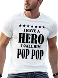 Hero Pop Pop Black T-Shirt