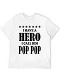 Hero Pop Pop Black T-Shirt