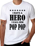 Hero Pop Pop Black T-Shirt