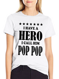 Hero Pop Pop Black T-Shirt