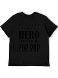 Hero Pop Pop Black T-Shirt