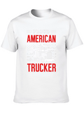 Proud American Trucker Graphic T-Shirt