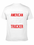 Proud American Trucker Graphic T-Shirt