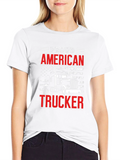 Proud American Trucker Graphic T-Shirt