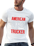Proud American Trucker Graphic T-Shirt