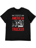 Proud American Trucker Graphic T-Shirt