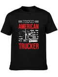 Proud American Trucker Graphic T-Shirt