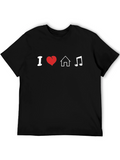 I Love House Music Graphic T-Shirt