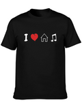 I Love House Music Graphic T-Shirt