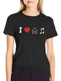 I Love House Music Graphic T-Shirt