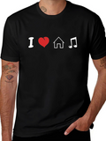 I Love House Music Graphic T-Shirt