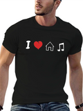 I Love House Music Graphic T-Shirt