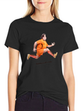 Funny Man Running Black T-Shirt