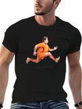 Funny Man Running Black T-Shirt