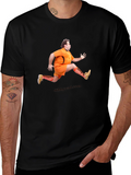 Funny Man Running Black T-Shirt