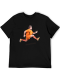 Funny Man Running Black T-Shirt