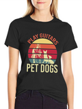 Play Guitars Pet Dogs Graphic Tee