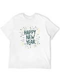 Happy New Year Black Graphic Tee