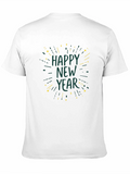 Happy New Year Black Graphic Tee