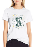 Happy New Year Black Graphic Tee