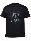 Happy New Year Black Graphic Tee