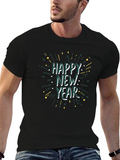 Happy New Year Black Graphic Tee