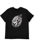 Musical Violin Graphic Tee - Black