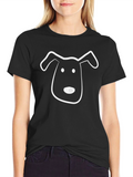 Dog Graphic Tee - Casual Style