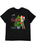 Funny Christmas Tree Squirrel T-Shirt