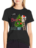 Funny Christmas Tree Squirrel T-Shirt