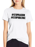 Stop Racism Stop Violence Graphic Tee