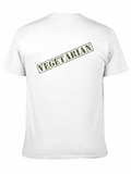 Vegetarian Graphic Print Black T-Shirt
