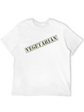 Vegetarian Graphic Print Black T-Shirt