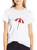 Red & White Umbrella T-Shirt