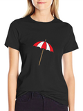 Red & White Umbrella T-Shirt