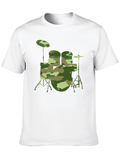 Camouflage Drum Set Graphic Tee