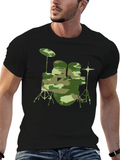 Camouflage Drum Set Graphic Tee