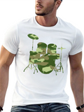 Camouflage Drum Set Graphic Tee