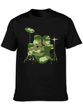 Camouflage Drum Set Graphic Tee