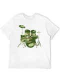 Camouflage Drum Set Graphic Tee