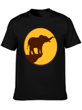 Elephant Silhouette Graphic Tee - Safari Style