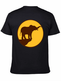 Elephant Silhouette Graphic Tee - Safari Style