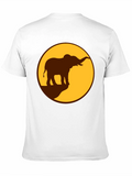 Elephant Silhouette Graphic Tee - Safari Style