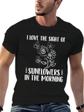 Sunflower Morning Graphic Tee - Black