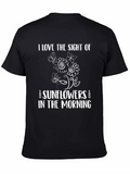Sunflower Morning Graphic Tee - Black