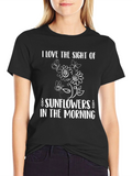 Sunflower Morning Graphic Tee - Black
