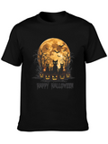 Halloween Cats & Moon T-Shirt