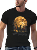 Halloween Cats & Moon T-Shirt