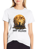 Halloween Cats & Moon T-Shirt