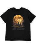 Halloween Cats & Moon T-Shirt